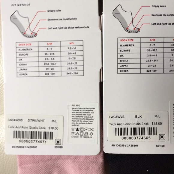 NWT LULULEMON TUCK AND POINT STUDIO SOCK SET LOT - Picture 2 of 6